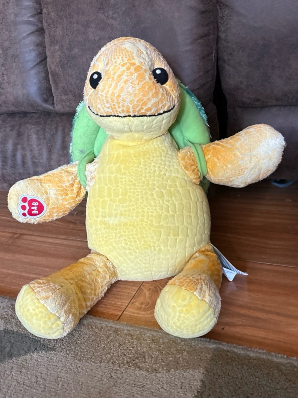Build-A-Bear Yellow & Green Plush Turtle Pet Toy